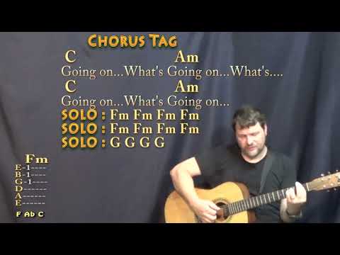 What's Going On (Marvin Gaye) Fingerstyle Guitar Cover Lesson in C with Chords/Lyrics