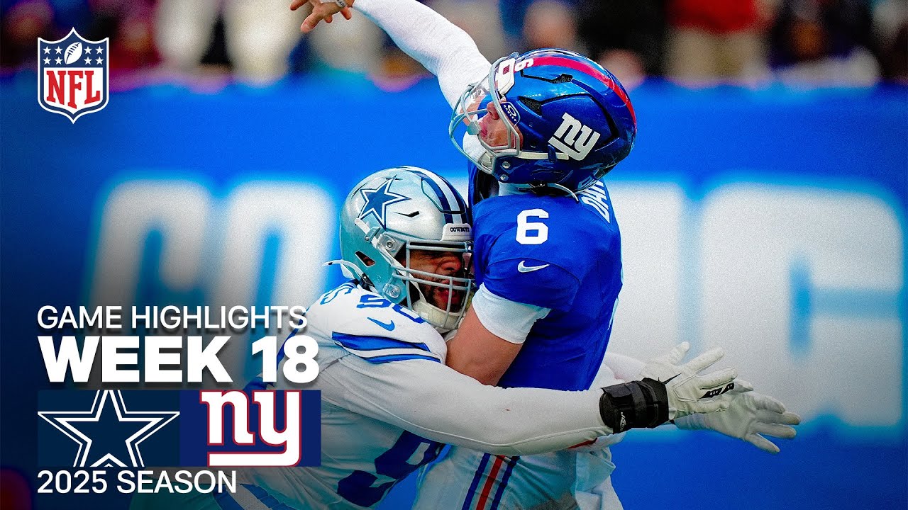 Dallas Cowboys vs New York Giants Game Highlights | 2025 NFL Season Week 18