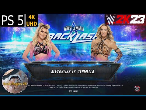WWE 2K23 - Alexa Bliss vs Carmella w. entrance - PS5Share 4K UHD