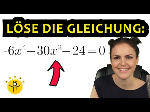 BIQUADRATISCHE Gleichung lösen – x hoch 4, x hoch 2, SUBSTITUTION – Beispiel und Erklärung