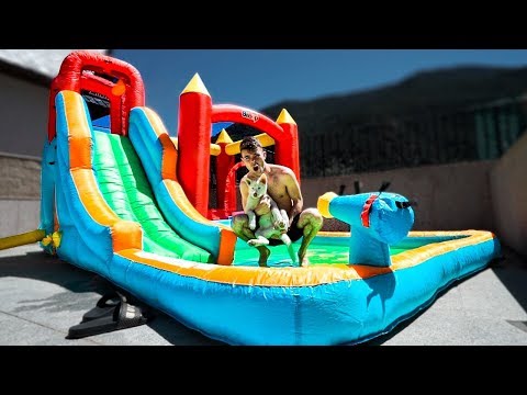 BUYING A GIANT WATER PARK FOR MY PUPPY AT HOME [Salva]