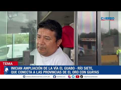 Inician ampliación de la vía El Guabo - Río Siete, que conecta a las provincias de El Oro con Guayas