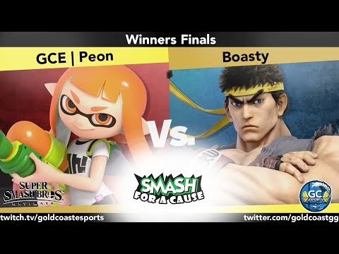 Smash For a Cause - GCE | Peon (Inkling) vs Boasty (Ryu, Wario, Diddy) - Winners Finals Ultimate