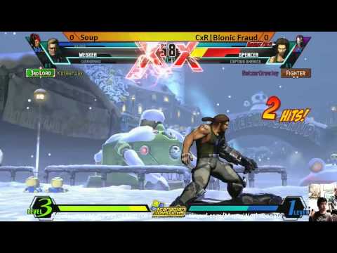 Soup vs CxR Bionic Fraud  - Dojo Sports League 5v5 UMvC3 - Team Danger Room vs Team Panic Kings