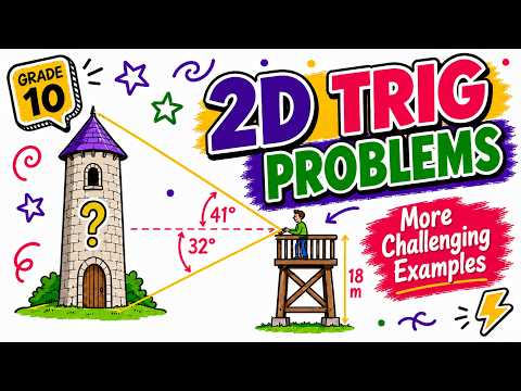 2D Trig Problems | More Challenging Examples | Grade 10 CAPS Maths
