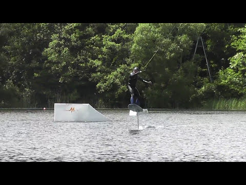 2017-06-03 hydrofoil for the first time! :) How to learn to foil cable 2-0 system