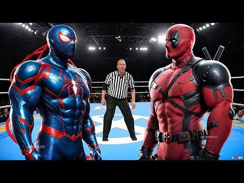 SPIDERMAN 2099 VS DEADPOOL - EPIC BATTLE