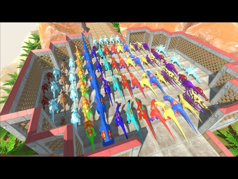 ALL COLOR DINOSAUR ALLOSAURUS CHAMPIONSHIP TOUR - Animal Revolt Battle Simulator