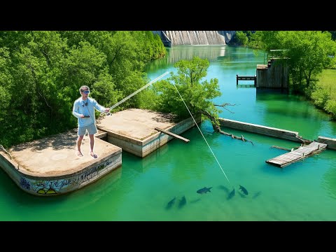 Fishing an Abandoned Pool Forgotten In Time