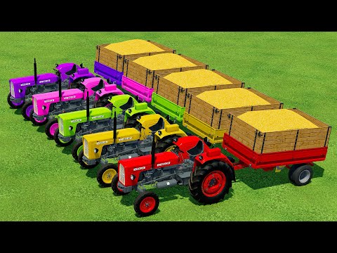 HARVESTING CORN AND TRANSPORTING WITH MINI URSUS TRACTORS - Farming Simulator 22