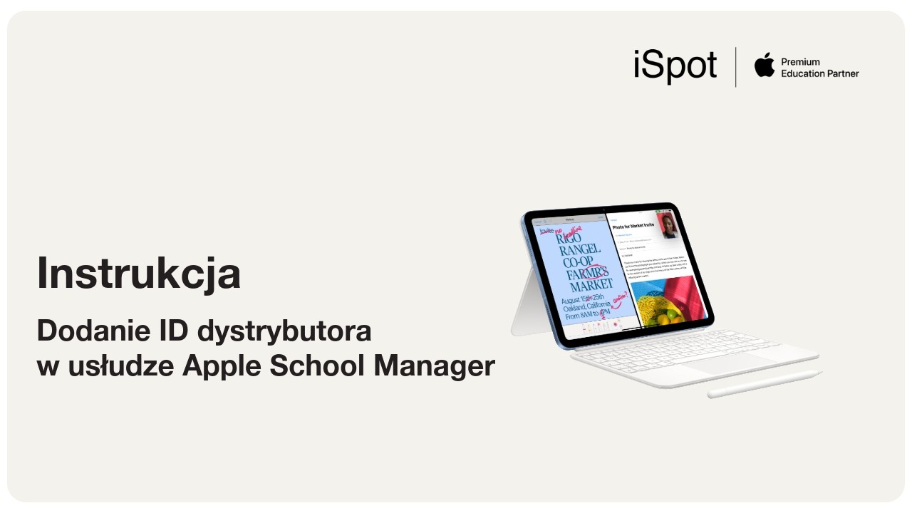 Miniatura wideo: Jak dodać ID dystrybutora w Apple School Manager