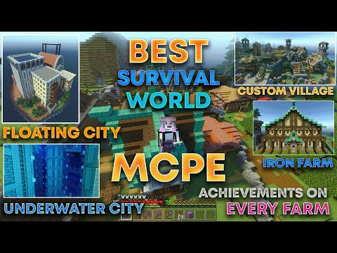 MINECRAFT BEST SURVIVAL WORLD DOWNLOAD LINK | BEST SURVIVAL WORLD DOWNLOAD | #minecraft #survival #8