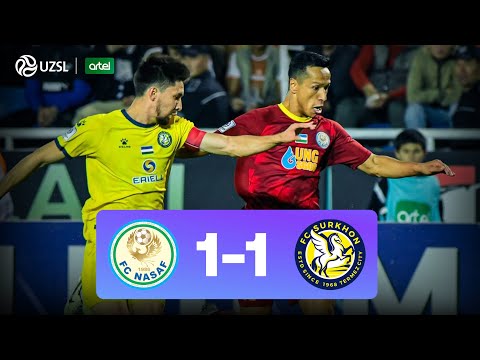 Superliga 21-tur. Nasaf - Surxon uchrashuvida kiritilgan gollar va xavfli vaziyatlar (Highlights)
