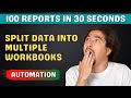 Split Data Into Multiple Files Workbooks In Excel VBA Vivekananda Sinha Video 156