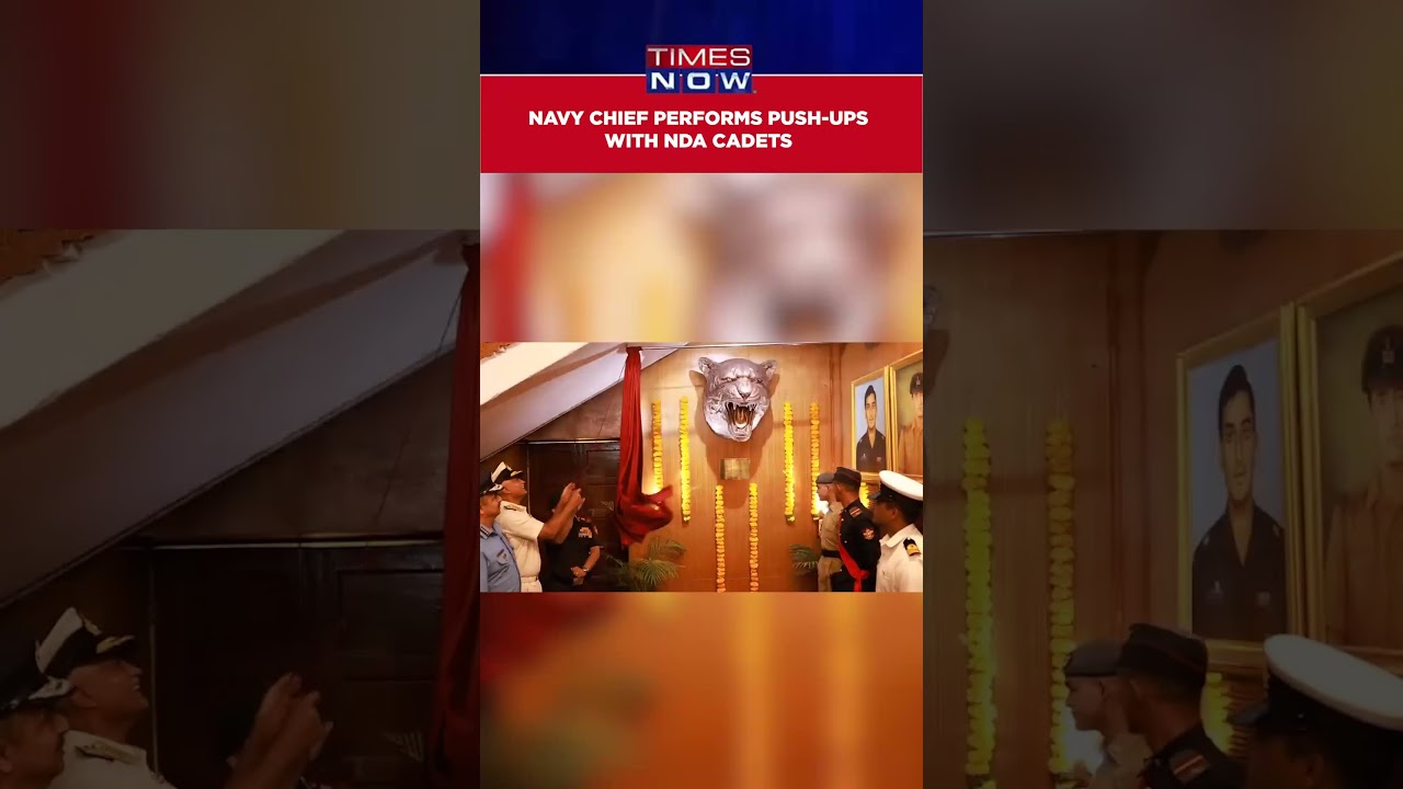 Navy Chief Admiral R Hari Kumar Performs Push-Ups With NDA Cadets #shorts