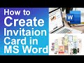 How to Create Invitation Card in Microsoft Word