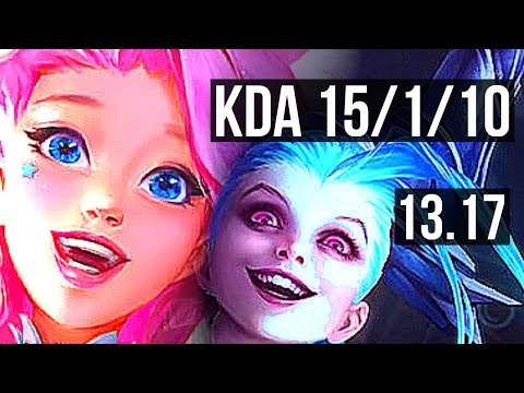 SERAPHINE & Pyke vs JINX & Thresh (ADC) | 15/1/10, Legendary, 1.9M mastery | NA Master | 13.17