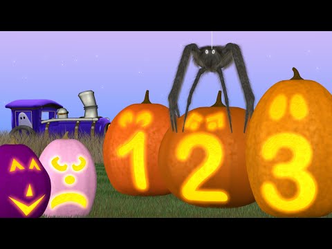 Numbers, Colors, and Shapes with Pumpkins and Trains