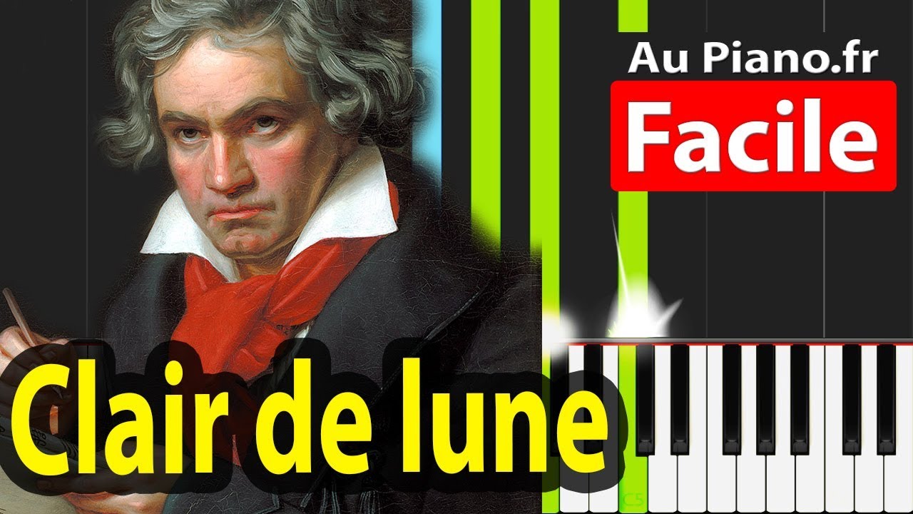 Beethoven piano tutorial facile "Clair de Lune" Au Piano.Fr