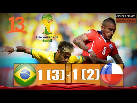 CHILE VS BRASIL - MUNDIAL 2014 - RESUMEN Y PENALES - CANAL 13