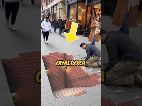 PENSAVA FOSSE UN DIPINTO NORMALE E CI È SALITO SOPRA MA POI… 😱 #virale #divertente