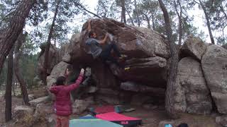 Video thumbnail of La pegatina, 6c+. Albarracín