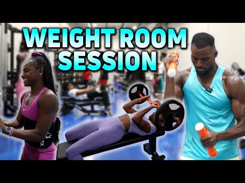 Kenny Bednarek, Melissa Jefferson-Wooden, and Star Athletics Weight Room Session | Workout Wednesday