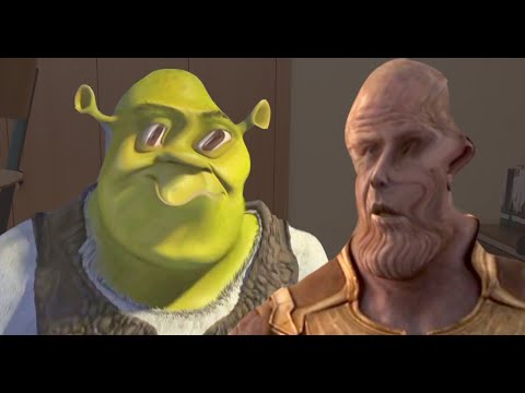 thanos vs shrek final battle