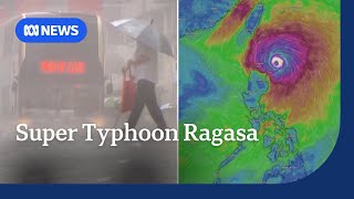 Download lagu Super Typhoon Ragasa lashes Philippines, Taiwan as Hong Kong airport shuts down | ABC NEWS mp3