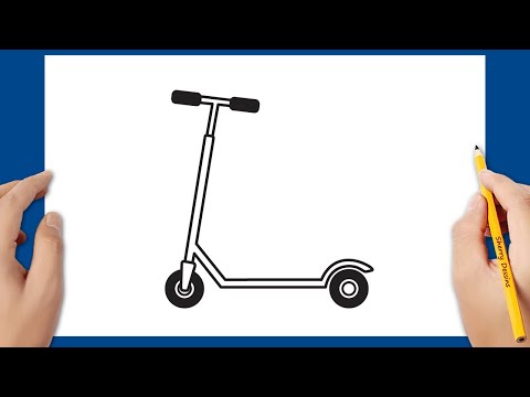 Comment dessiner un trottinette étape par étape