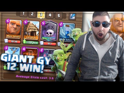 Clash Royale - 12 Win Grand Challenge with Giant Graveyard!