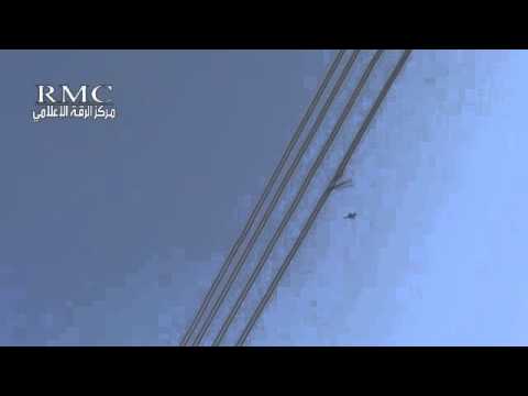 التصدي للطيران من قبل كتائب حذيفة بن اليمان في ريف الرقة