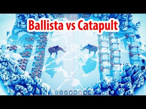 The power of BALLISTA vs CATAPULT - Totally Accurate Battle Simulator (TABS) Gameplay