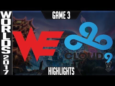 WE vs C9 Highlights Game 3 - Quarterfinal World Championship 2017 Team WE vs Cloud 9 G3