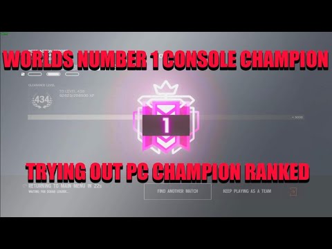 Level 500 #1 Champion Trying Out PC Champion Ranked - Rainbow Six Siege