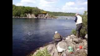 preview picture of video 'Prise d'un saumon en Irlande'