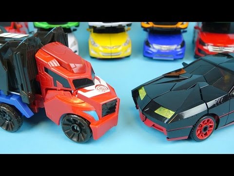 Transformers car toys - black CarBot & Optimus Prime transforming robot cars - Toy Pudding