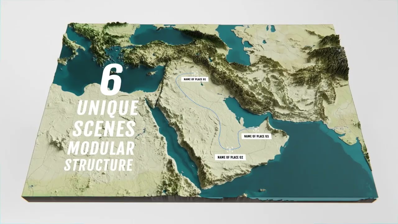 3D Physical Map - Middle East