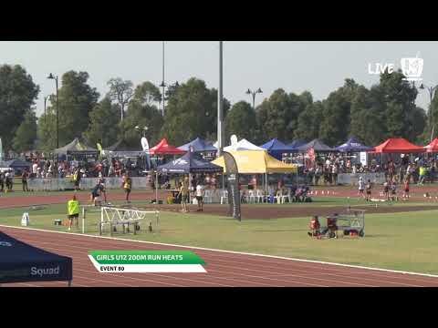 Girls U12 200m Heat 1 - 2019 State Track and Field Championships // LAVicTV