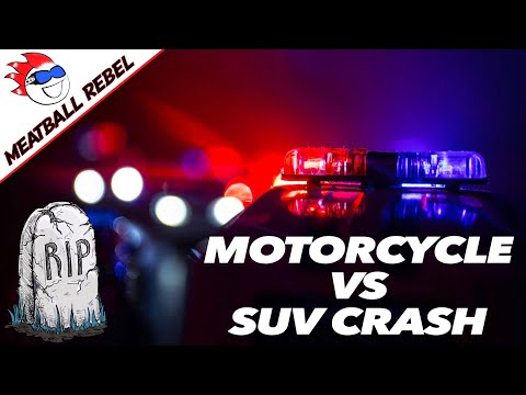 Motorcycle vs SUV Crash