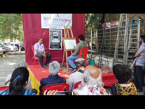Art plaza Gallery at Kala Ghoda at Mumbai Maharashtra India|Online Art Exhibition|Live Art Demo 2022