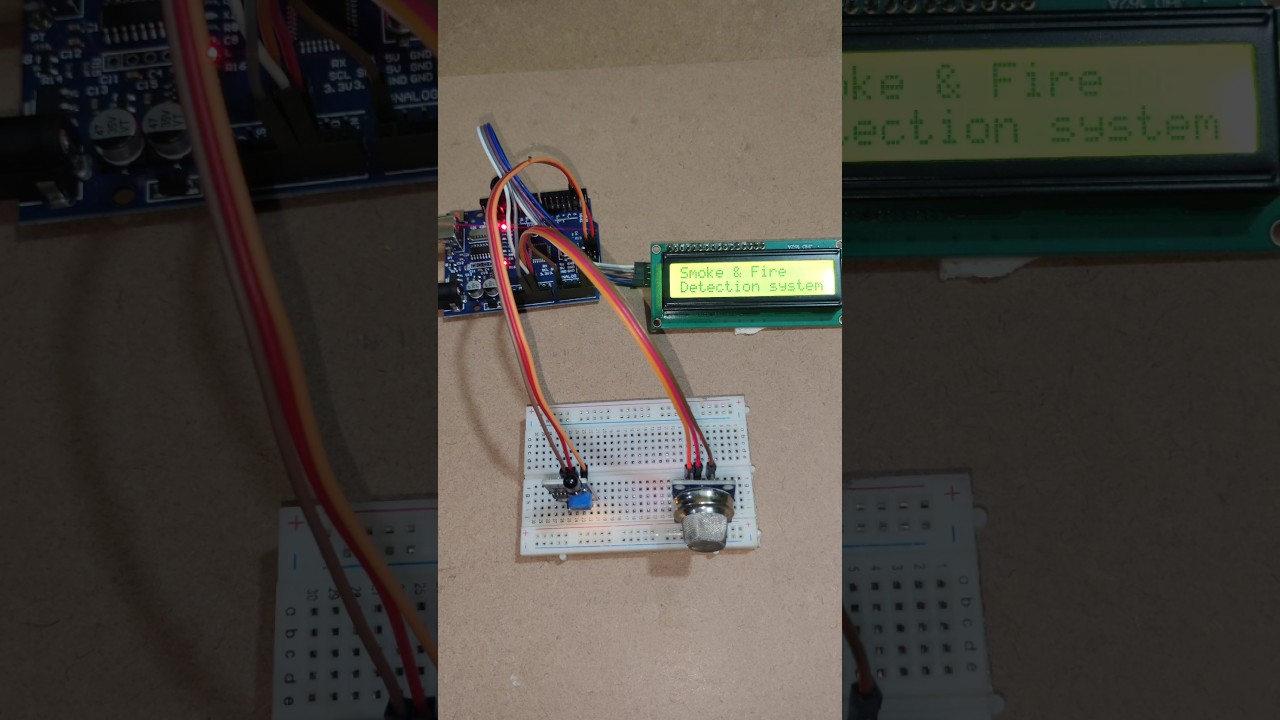 Arduino Based Smoke and Fire Detection Alarm system #arduino #maker #diy #experiment