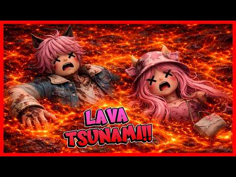 ATUN & MOMON SURROUNDED BY A LAVA TSUNAMI!! Feat @sapipurba Roblox