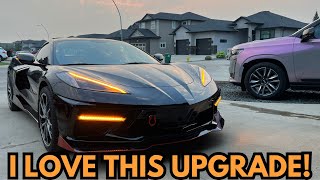 C8 Corvette Grill White and Amber LED Light Bars! Why Did I Wait?