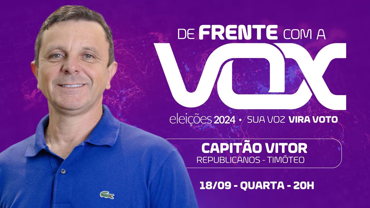 Entrevista com CAPITÃO VITOR - REPUBLICANOS - TIMÓTEO