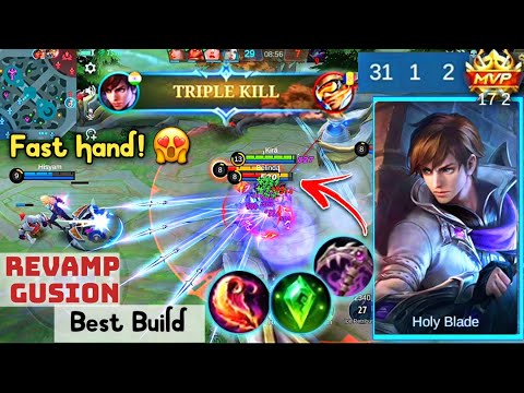 REVAMP GUSION FAST HAND 31 KILLS!🤯BEST BUILD!🔥Mobile Legends