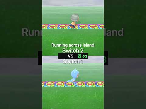 Running across empty island - Switch 1 vs Switch 2 #animalcrossingnewhorizons #animalcrossing #acnh