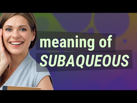Subaqueous | meaning of Subaqueous