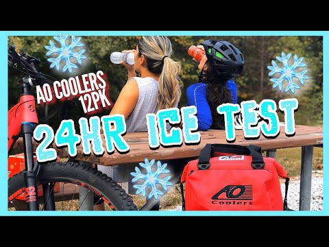 24hr ICE TEST & REVIEW of AO Coolers 12pk + BONUS Clip