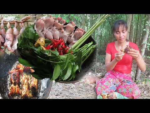 Awesome Cooking| How to cook frog fried recipe in forest| Eat delicious